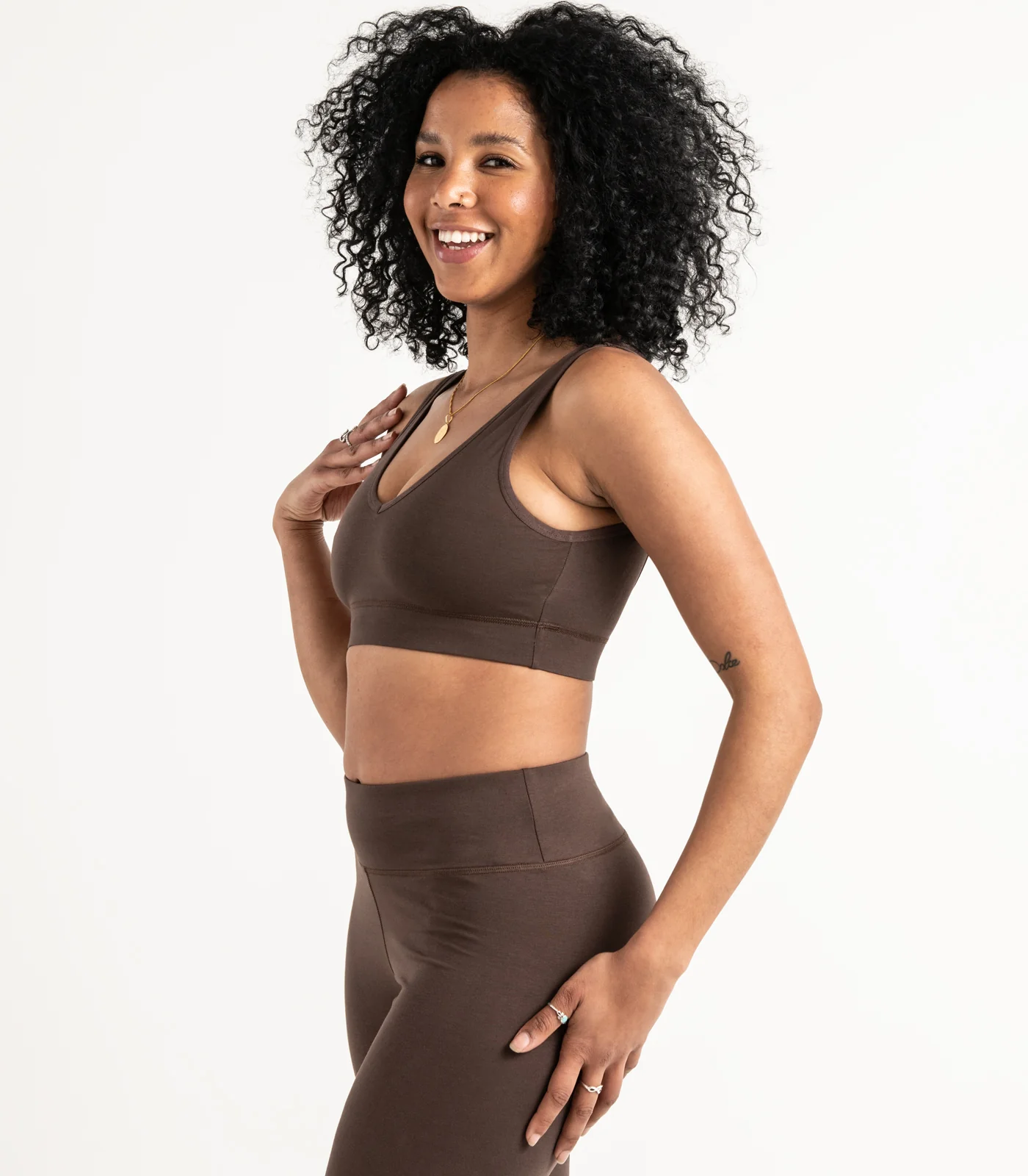 Organic Cotton V Neck Crop Top - Last Chance - Image 3