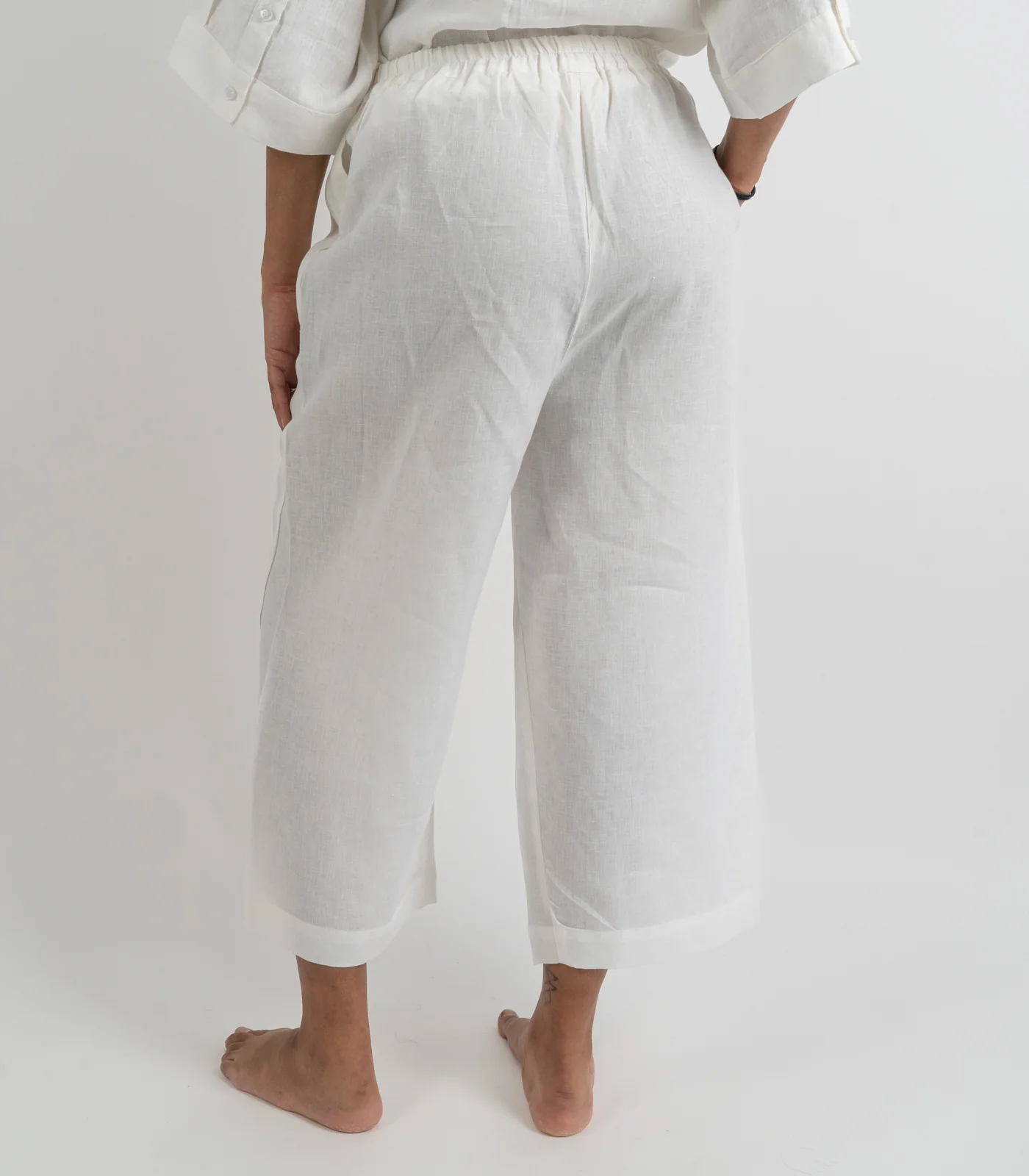 Organic Linen Balloon Lounge Pants & Lounge Shirt - Image 26