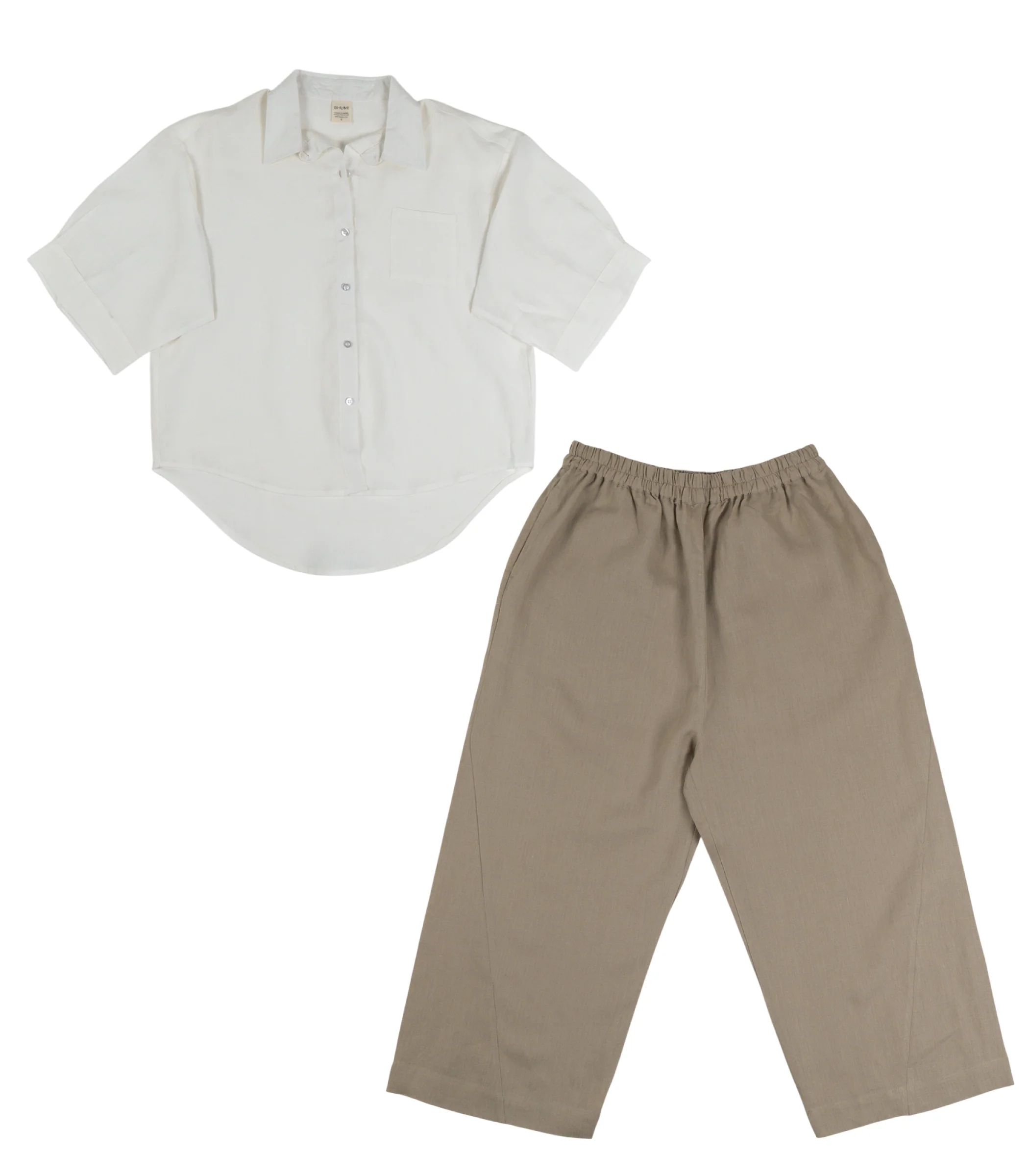 Organic Linen Balloon Lounge Pants & Lounge Shirt - Image 13