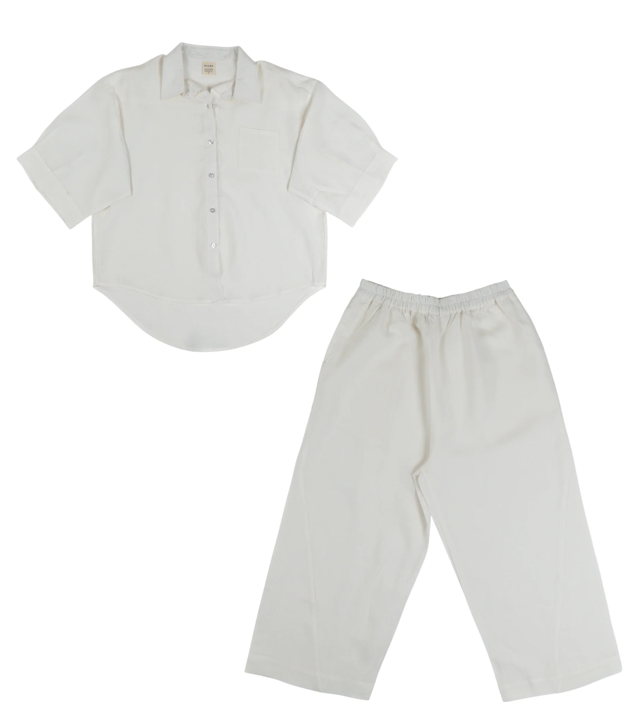 Organic Linen Balloon Lounge Pants & Lounge Shirt - Image 20
