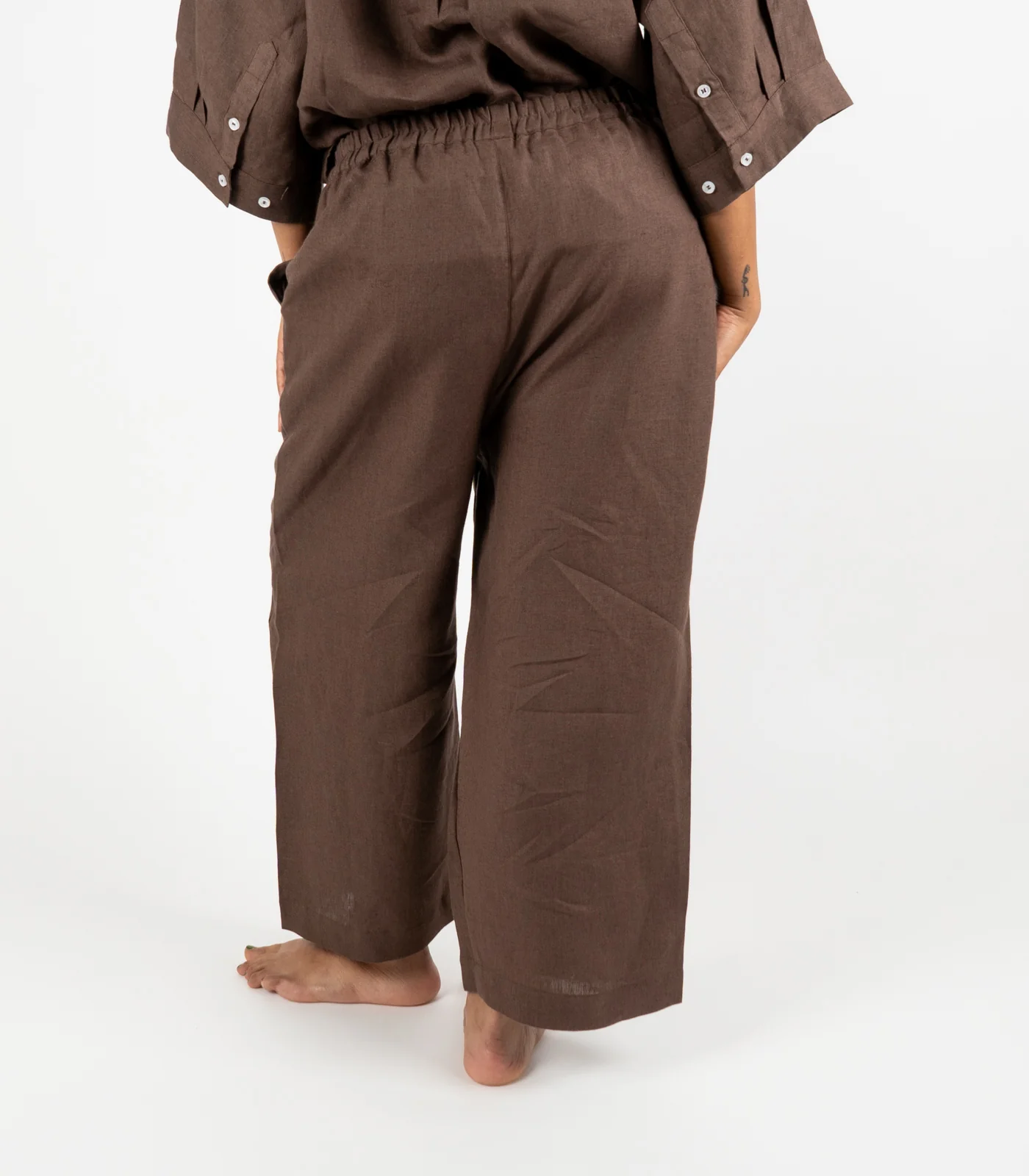 Organic Linen Balloon Lounge Pants & Lounge Shirt - Image 8