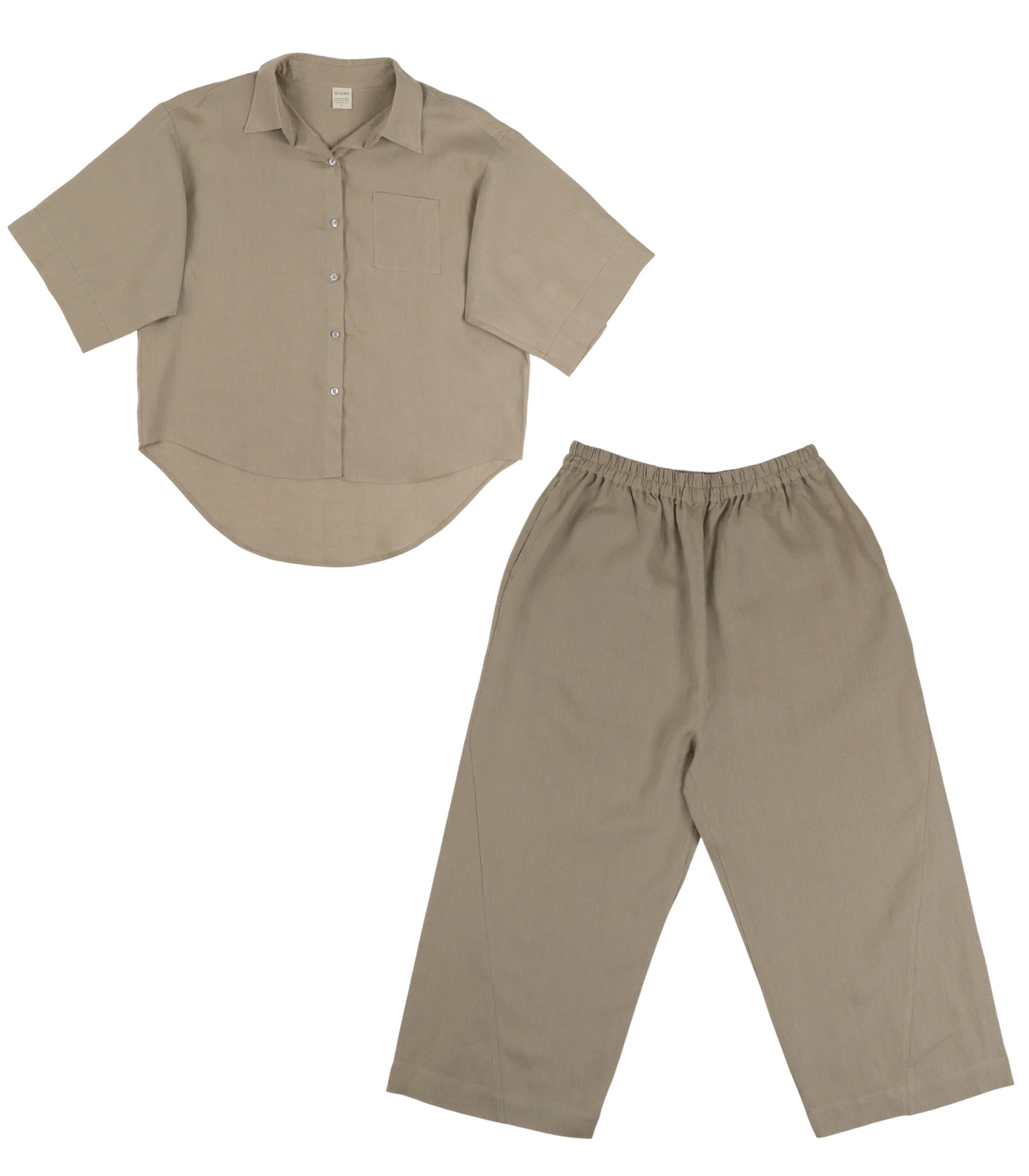 Organic Linen Balloon Lounge Pants & Lounge Shirt - Image 9