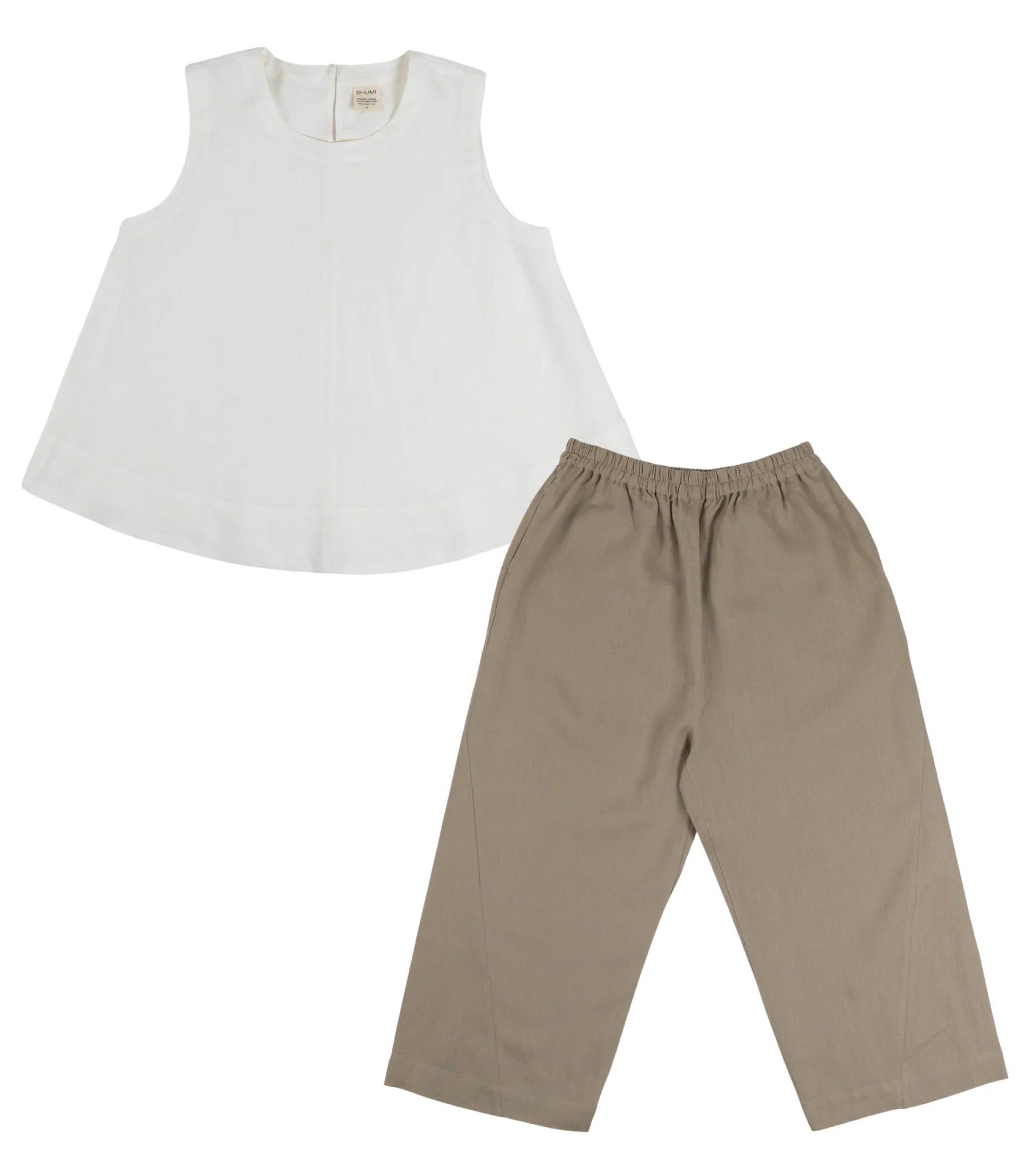 Organic Linen Balloon Lounge Pants & Sleeveless Lounge Shirt - Image 14