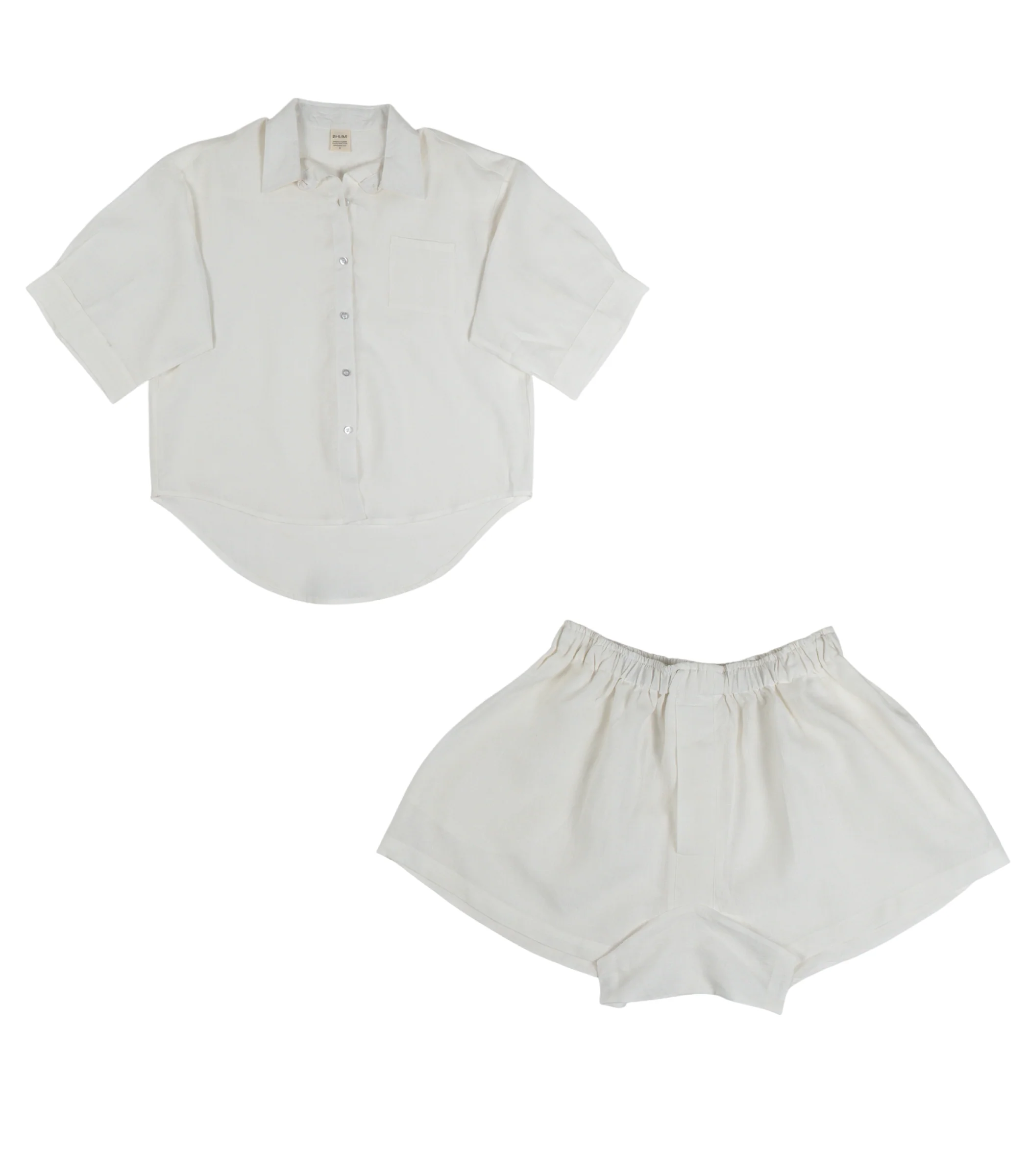 Organic Linen Boxy Lounge Shorts & Lounge Shirt - Image 7