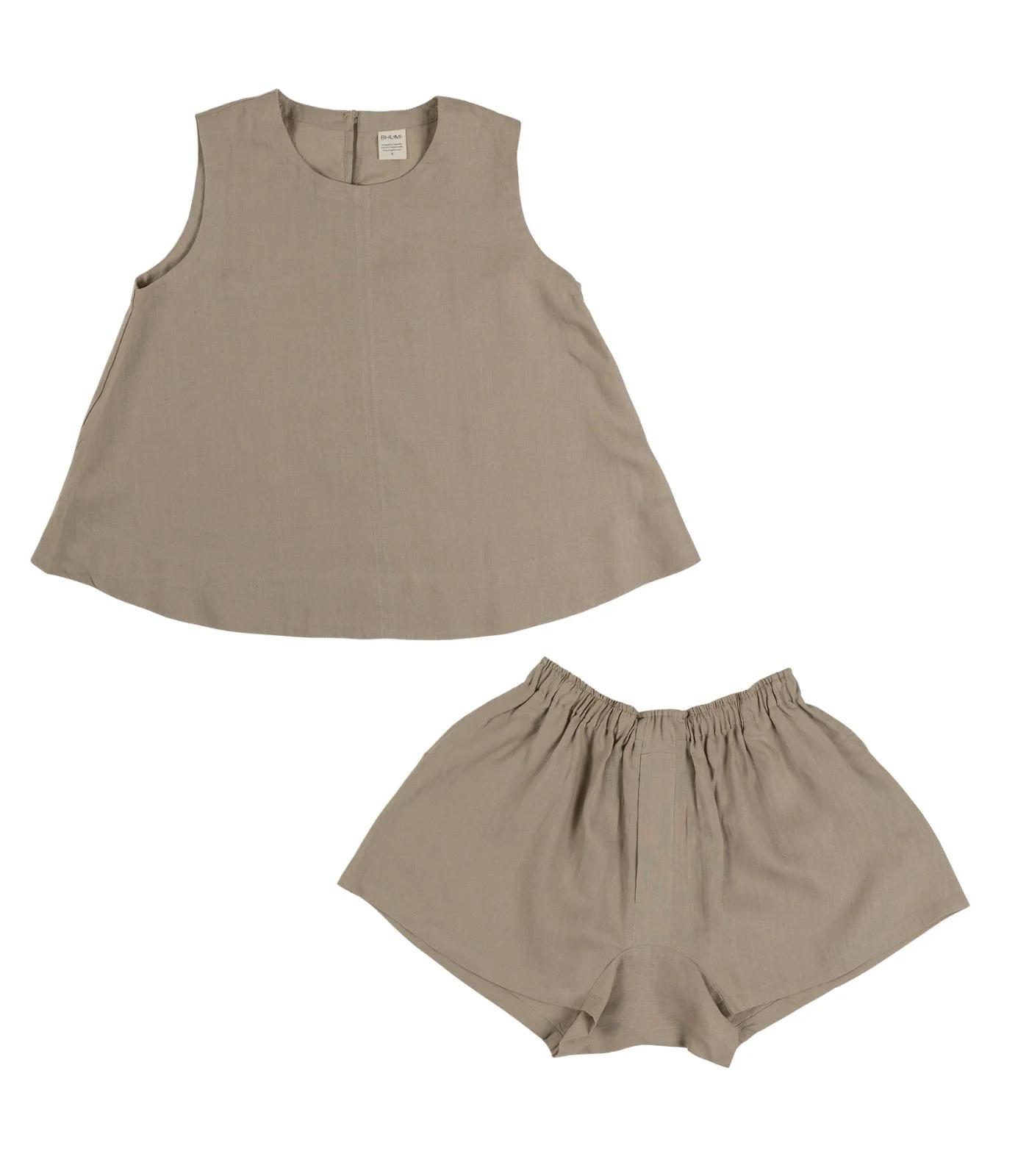 Organic Linen Boxy Lounge Shorts & Sleeveless Lounge Shirt - Image 13