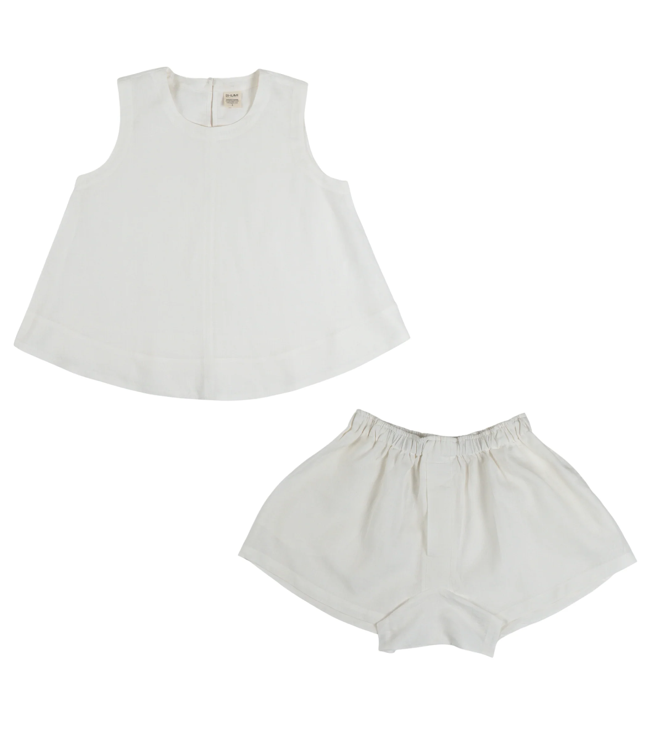 Organic Linen Boxy Lounge Shorts & Sleeveless Lounge Shirt - Image 21