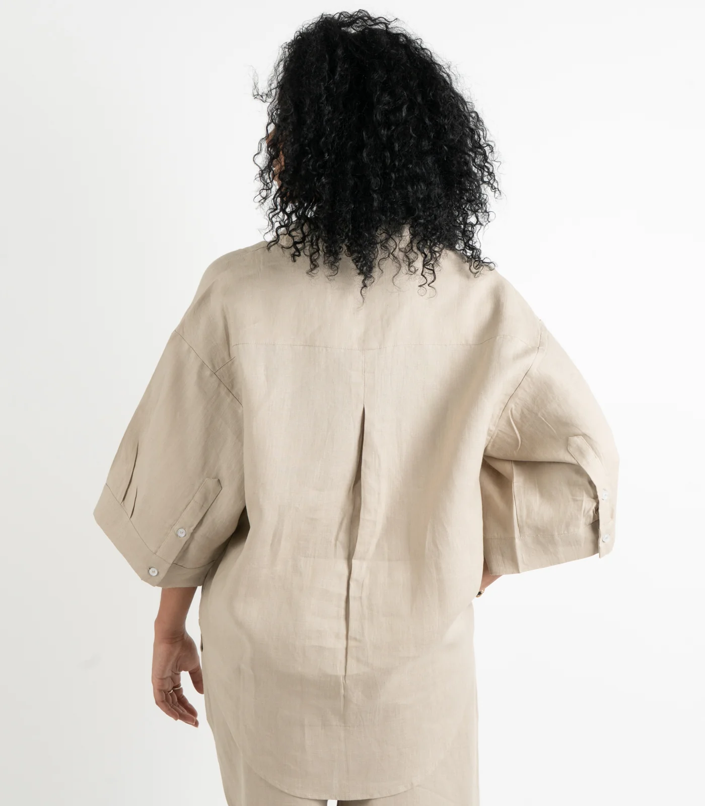 Organic Linen Balloon Lounge Pants & Lounge Shirt - Image 18