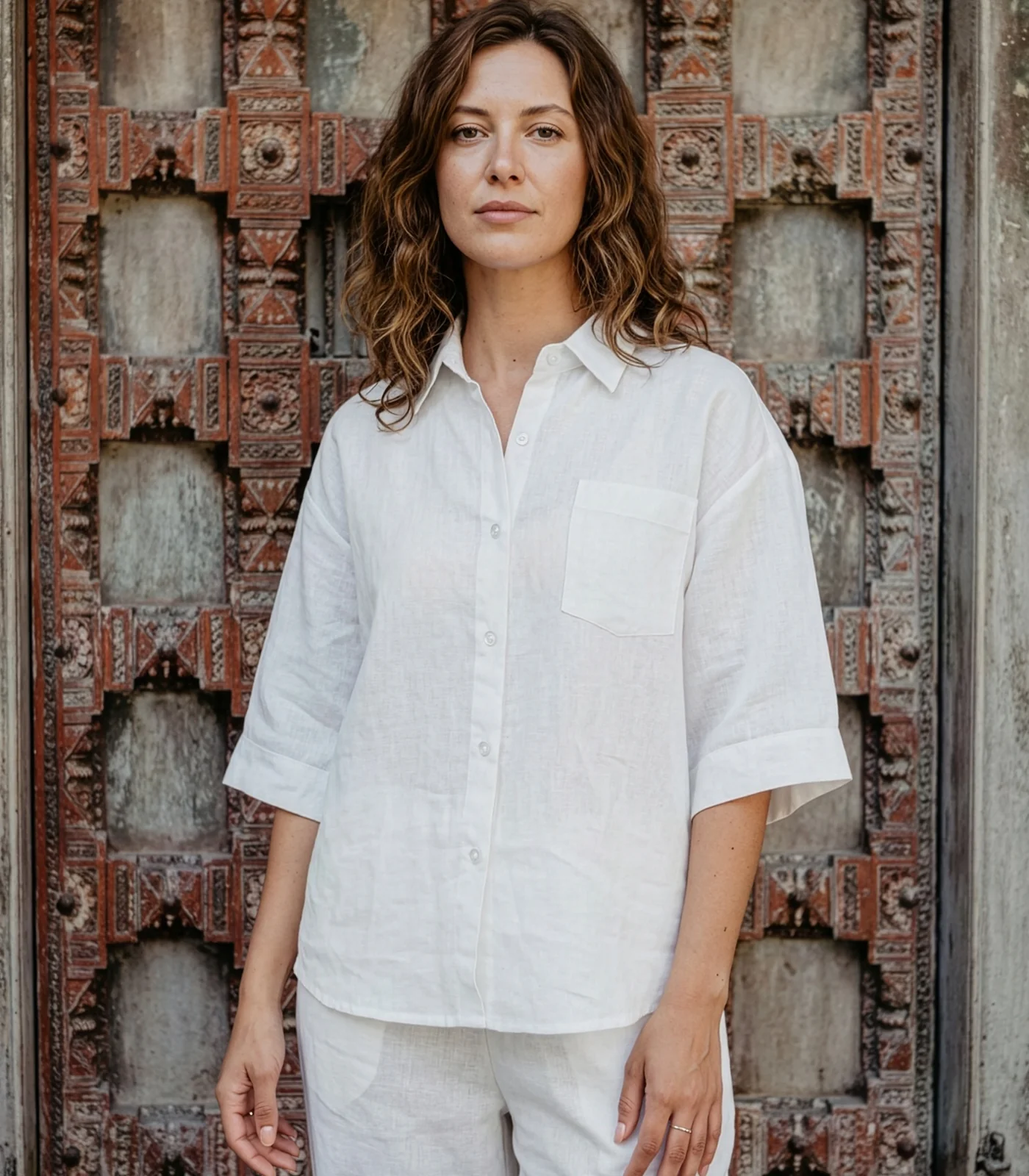 Organic Linen Lounge Shirt - Image 23