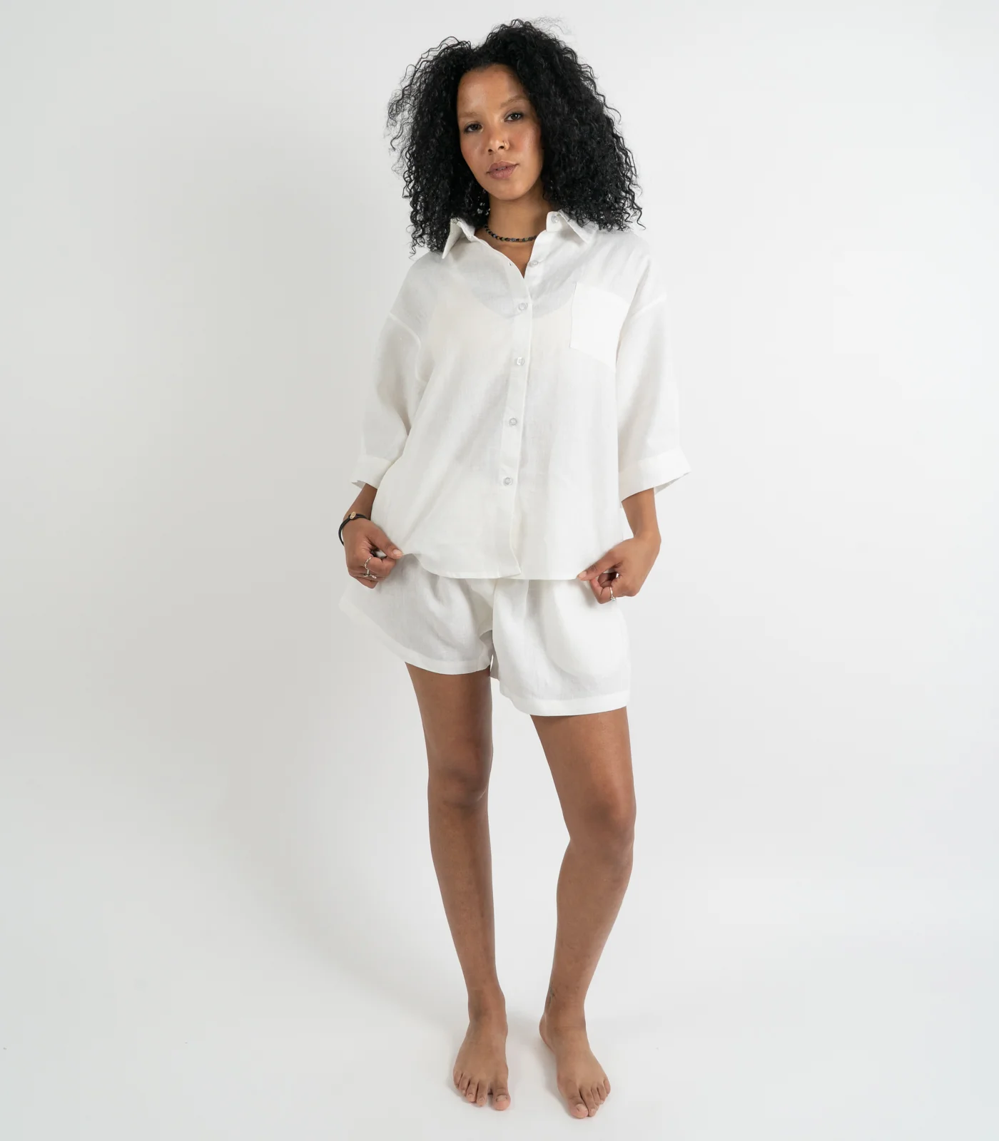 Organic Linen Lounge Shirt - Image 26