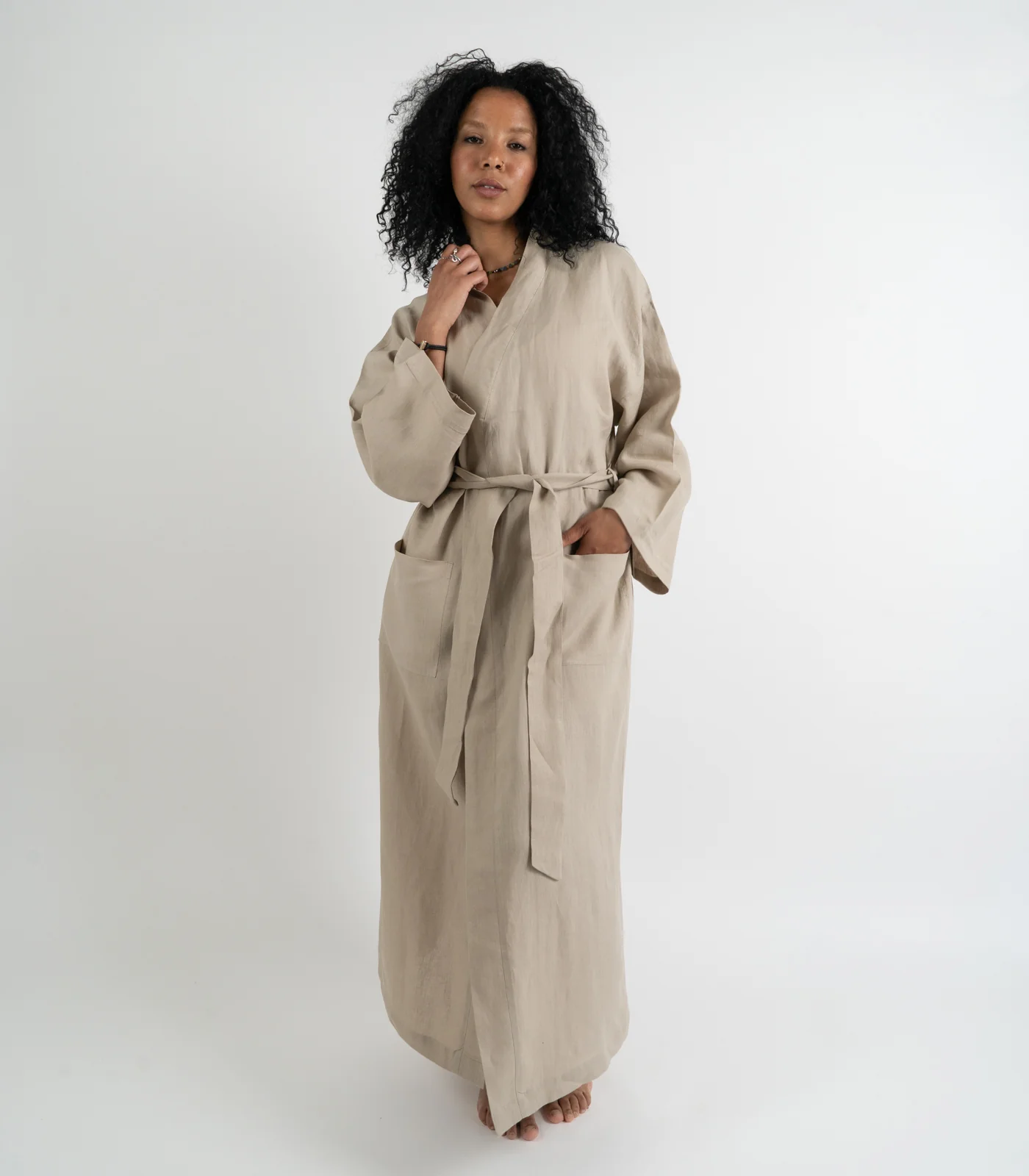 Organic Linen Robe - Image 9