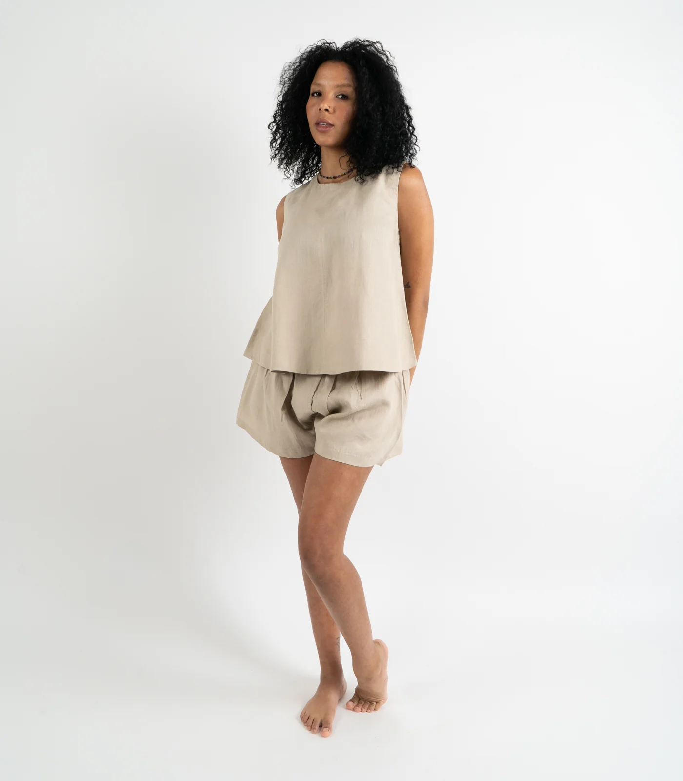 Organic Linen Sleeveless Lounge Shirt (2 Pack) - Image 16