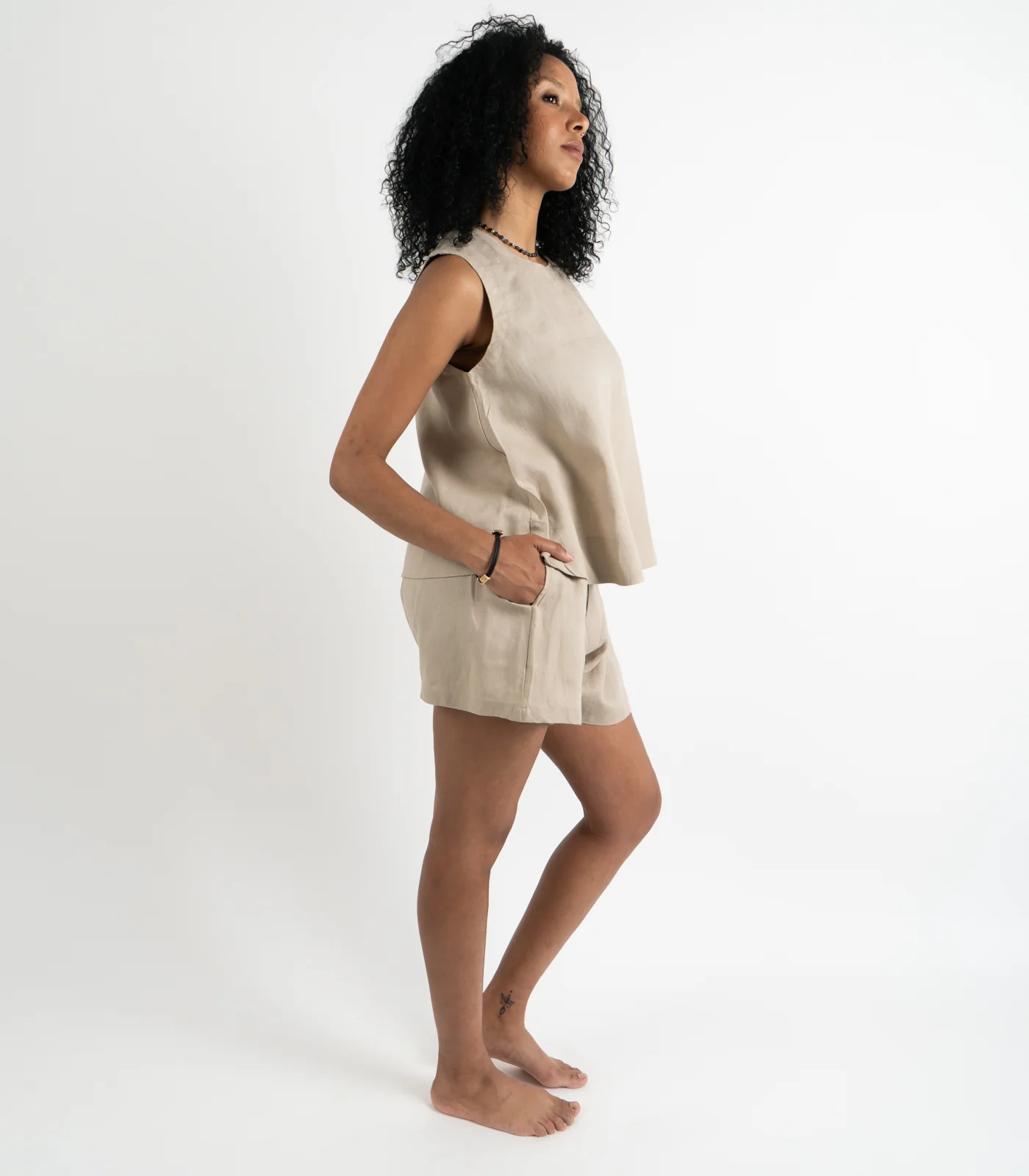 Organic Linen Sleeveless Lounge Shirt (2 Pack) - Image 17