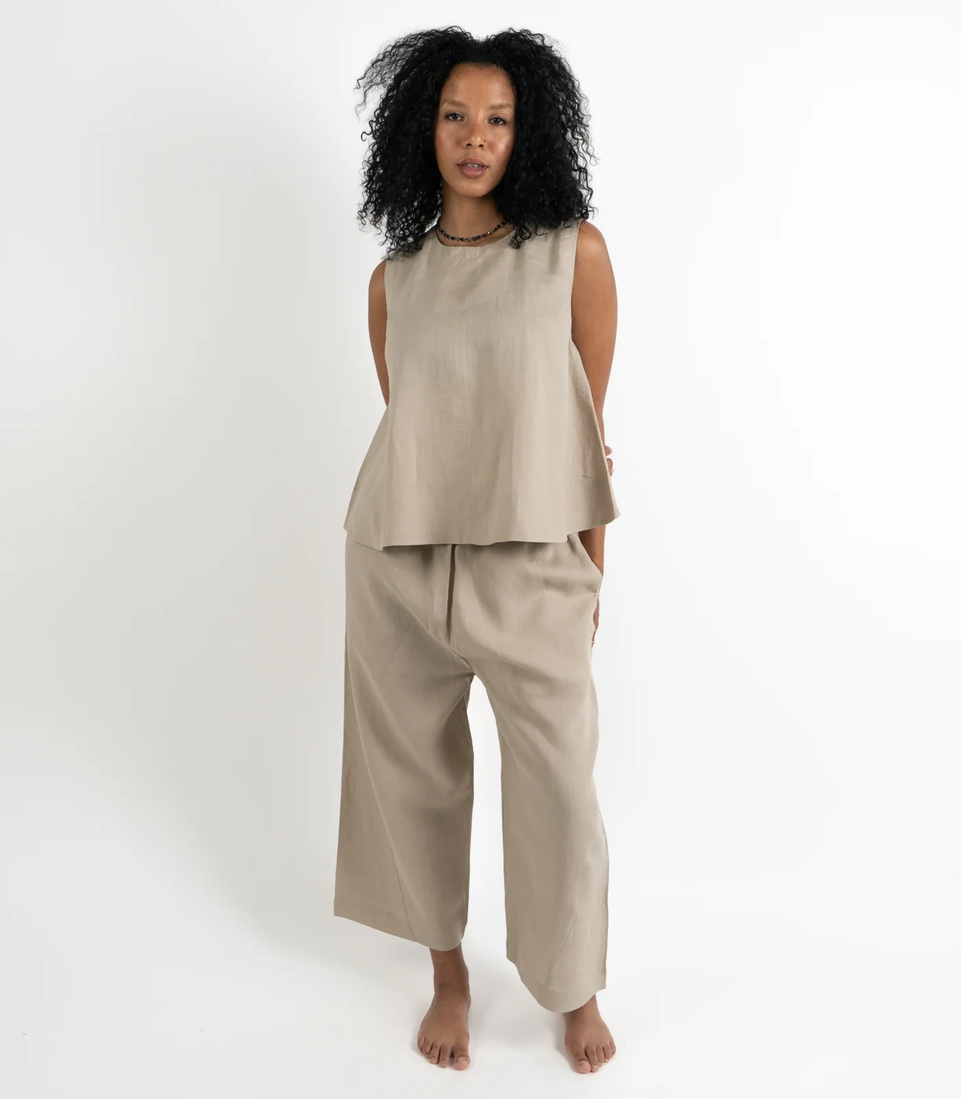 Organic Linen Sleeveless Lounge Shirt (2 Pack) - Image 22