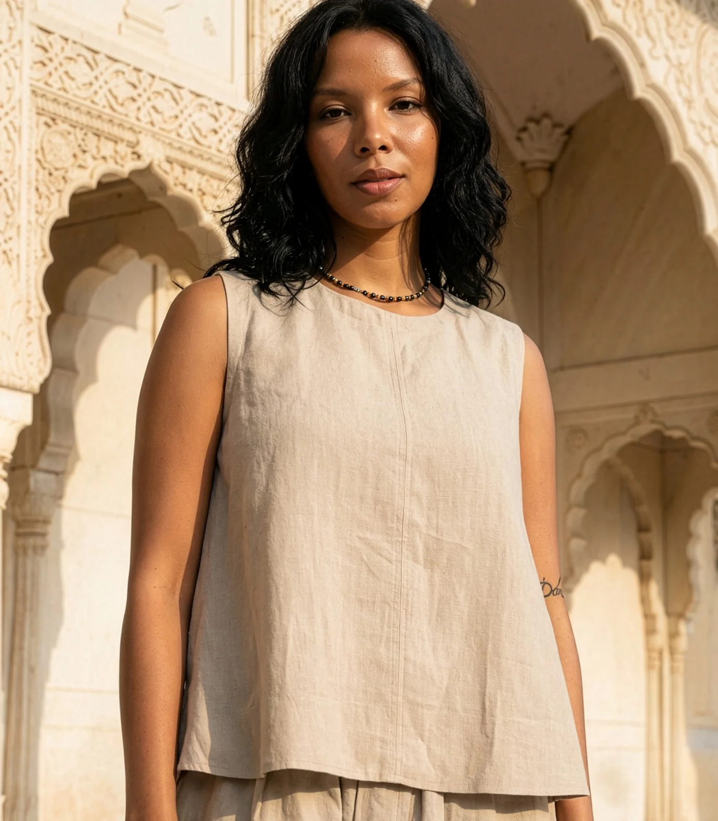 Organic Linen Sleeveless Lounge Shirt (2 Pack) - Image 23