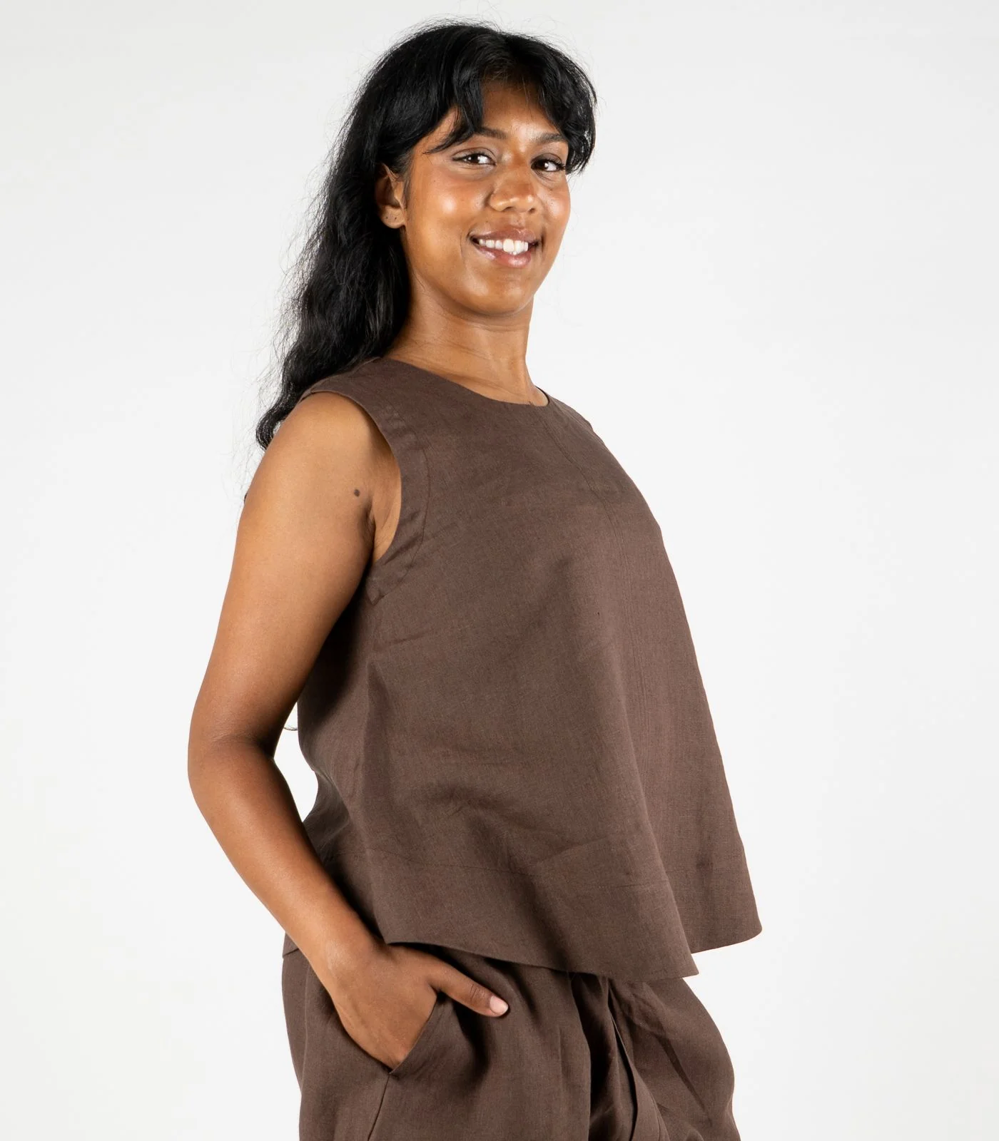 Organic Linen Sleeveless Lounge Shirt (2 Pack) - Image 5