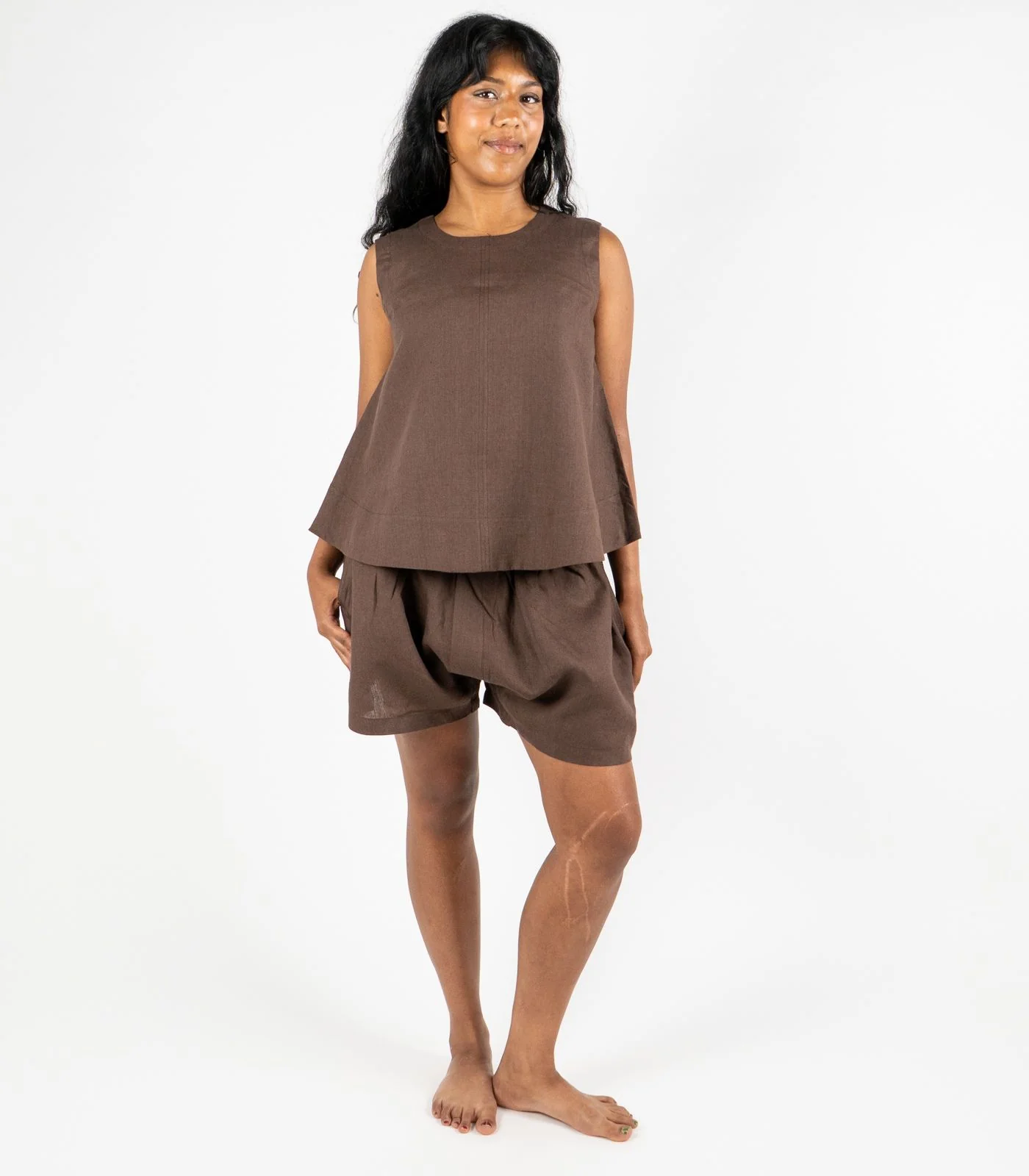 Organic Linen Sleeveless Lounge Shirt (2 Pack) - Image 6