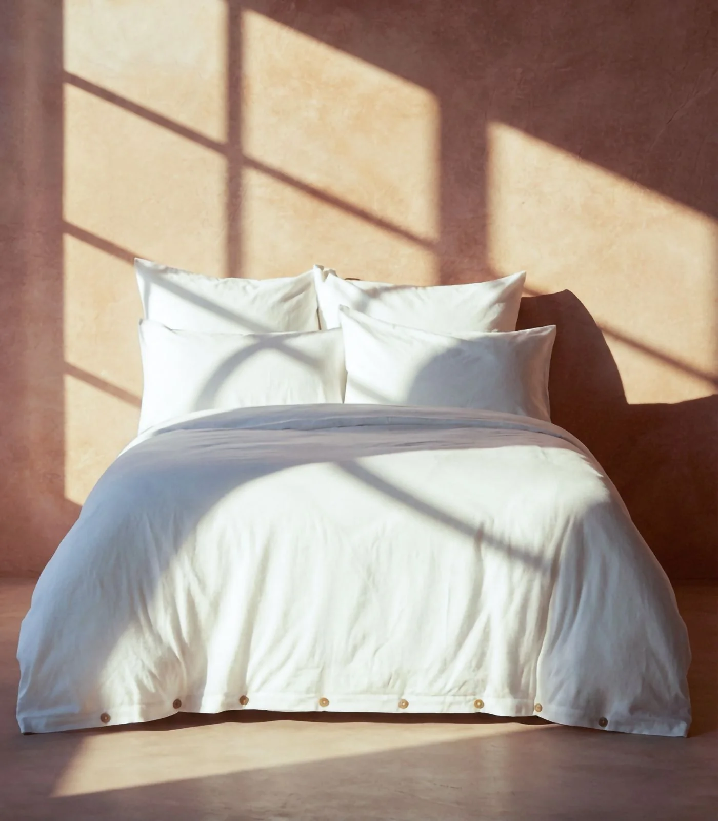 Organic Cotton Percale Plain Quilt Cover Set - Image 7