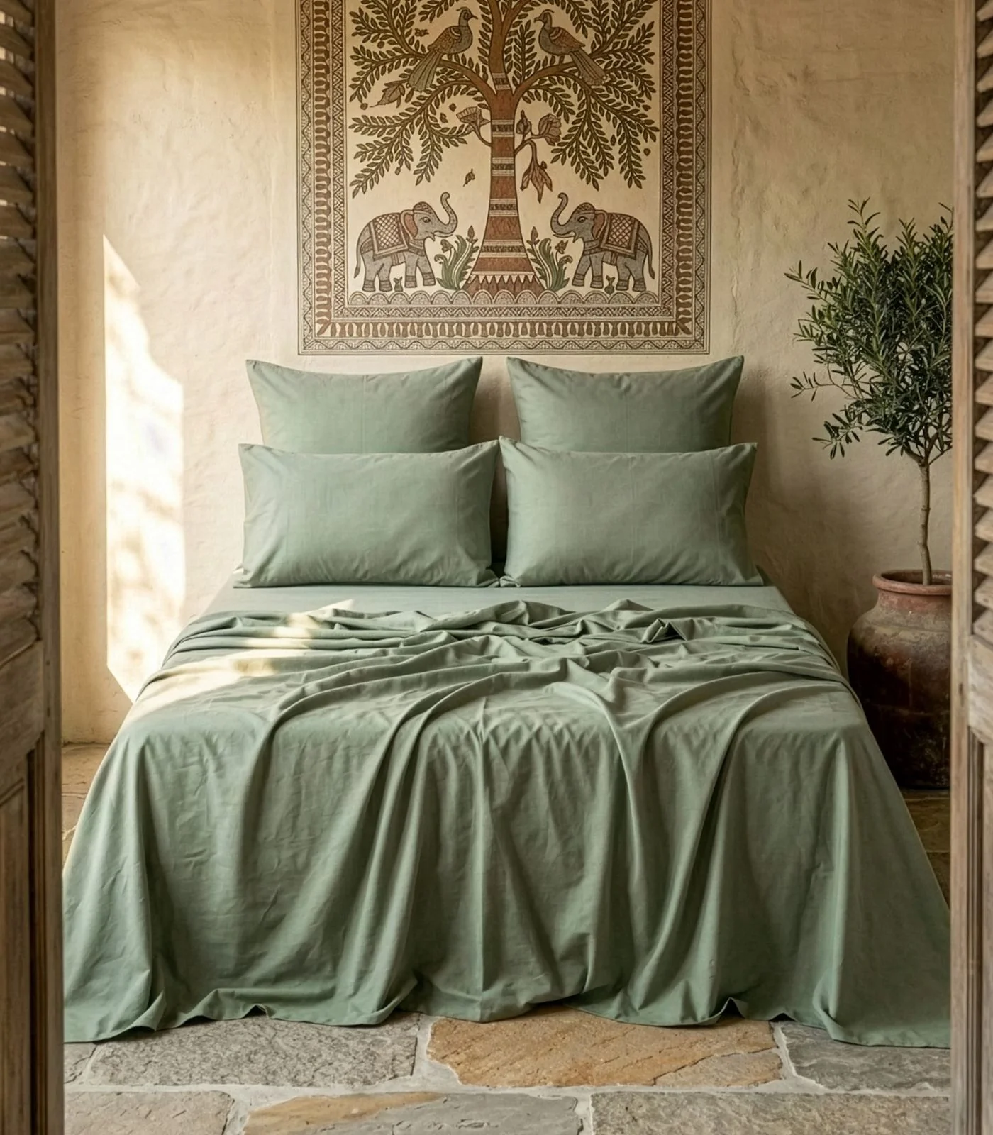 Organic Cotton Percale Sheet Set - Image 13