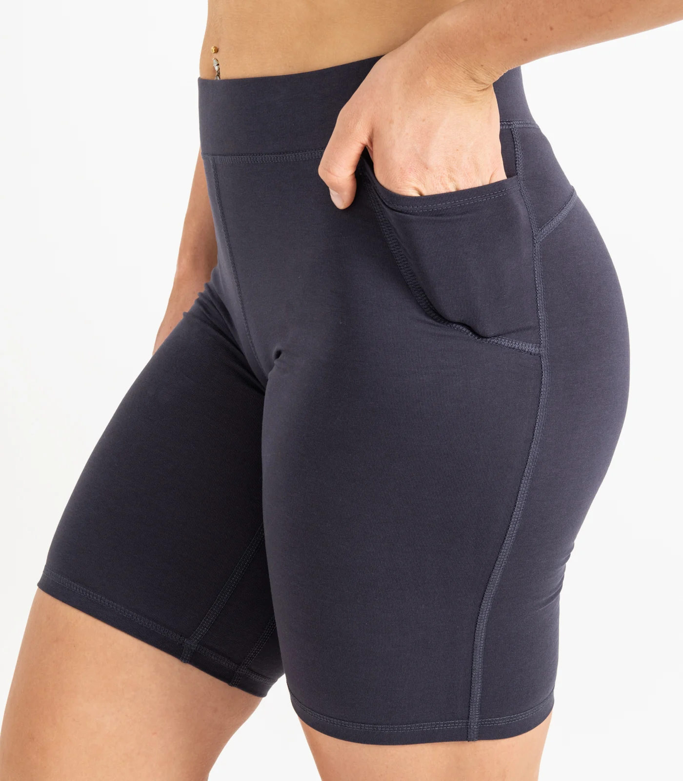 Organic Cotton Pocket Long Bike Shorts - Image 2