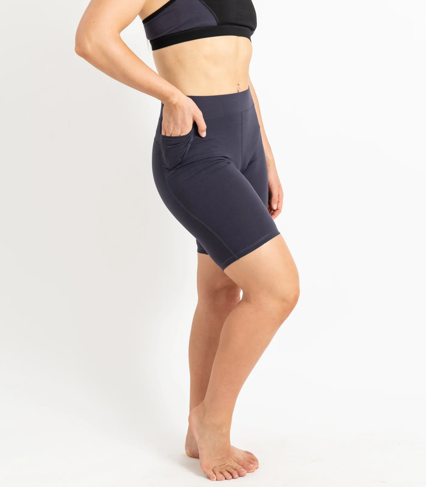Organic Cotton Pocket Long Bike Shorts - Image 4