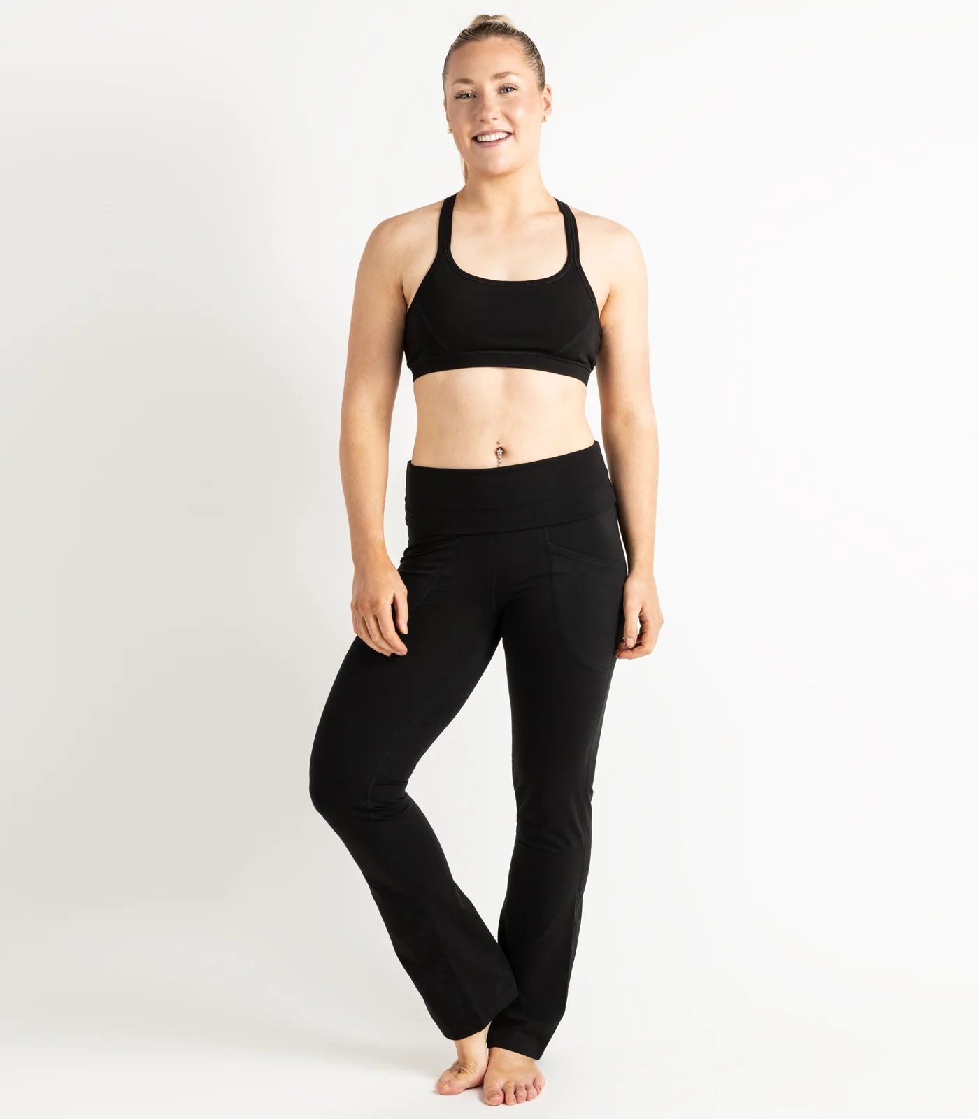 Organic Cotton Pocket Wide Leg Leggings - Image 13