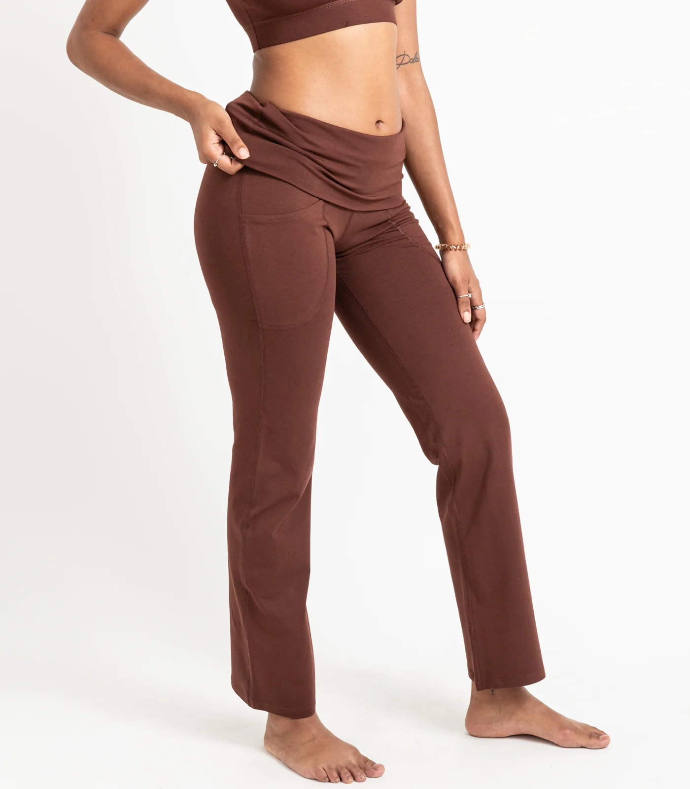 Organic Cotton Pocket Wide Leg Leggings - Image 15