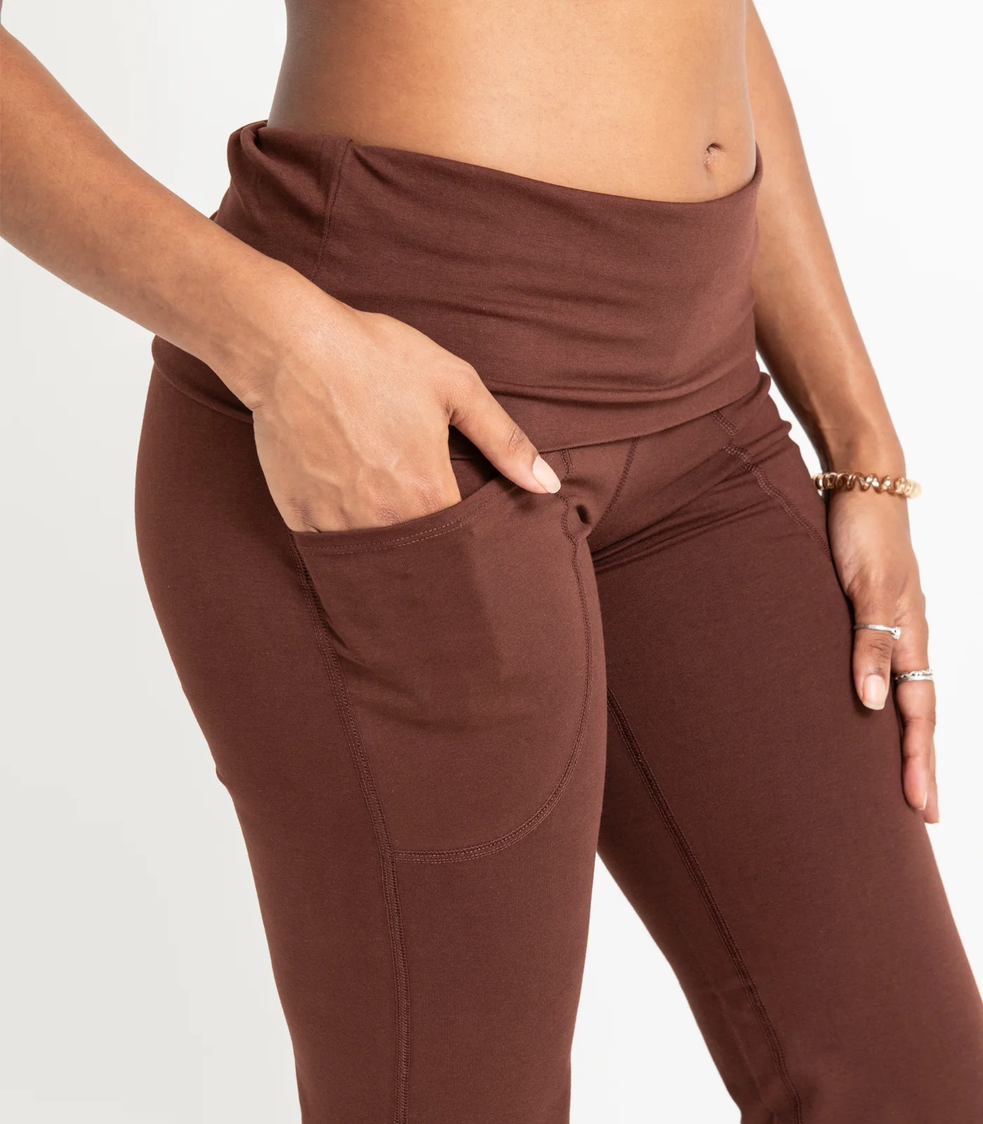 Organic Cotton Pocket Wide Leg Leggings - Image 18