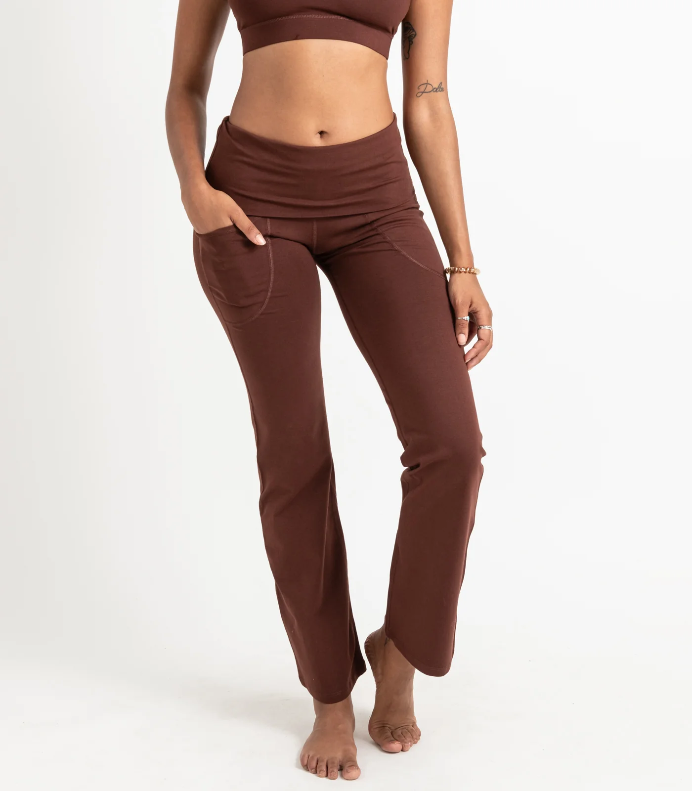 Organic Cotton Pocket Wide Leg Leggings - Image 20