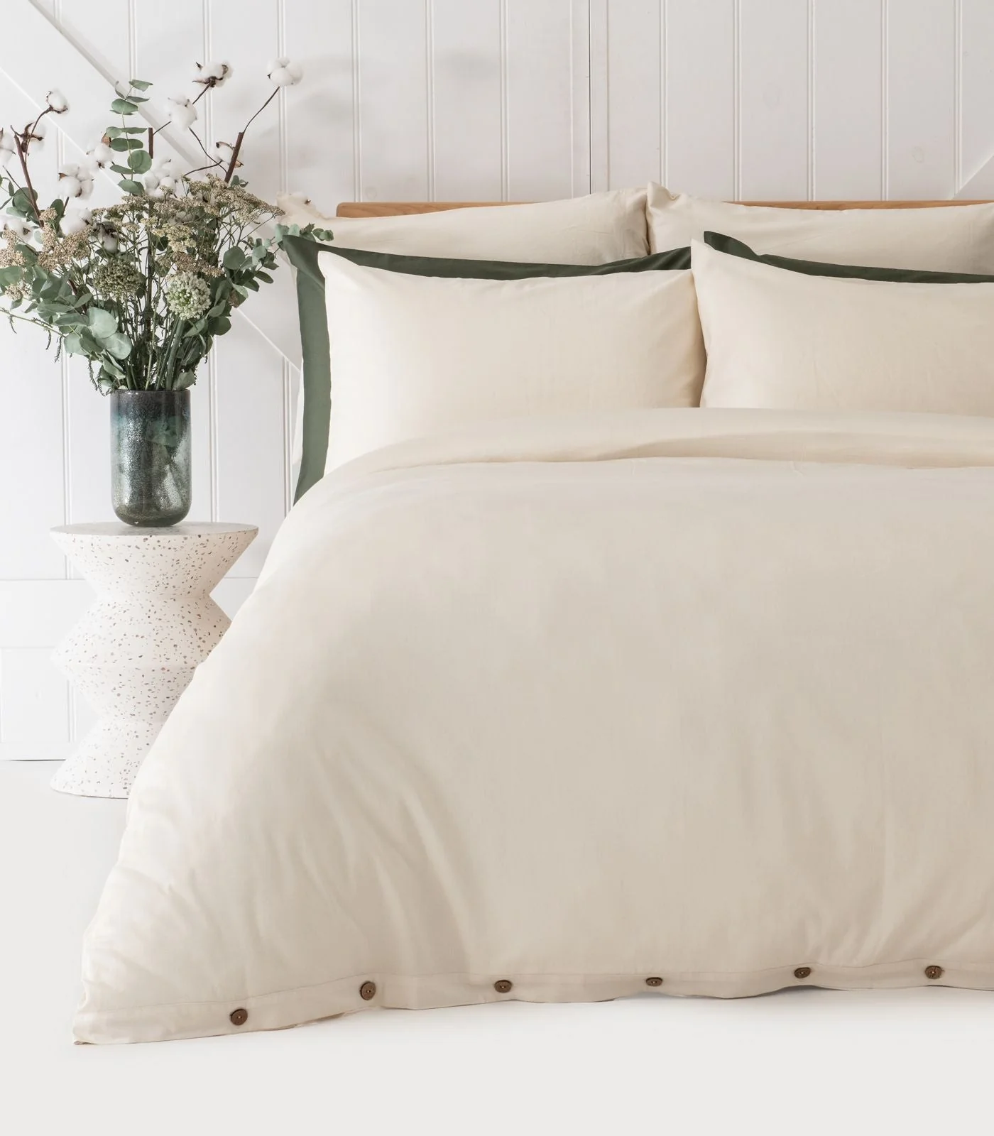 Organic Cotton Sateen Plain Quilt Cover Set - Image 7