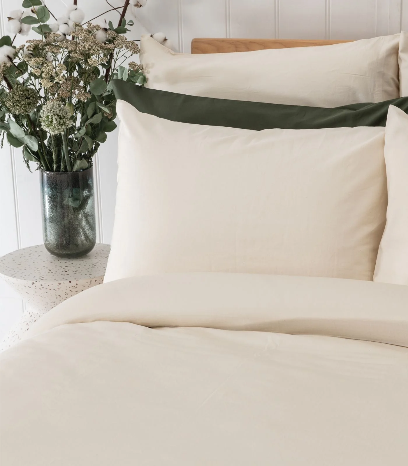 Organic Cotton Sateen Plain Quilt Cover Set - Image 9