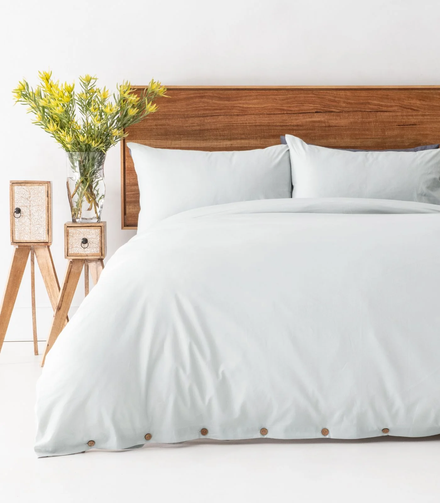 Organic Cotton Sateen Plain Quilt Cover Set - Last Chance - Image 15