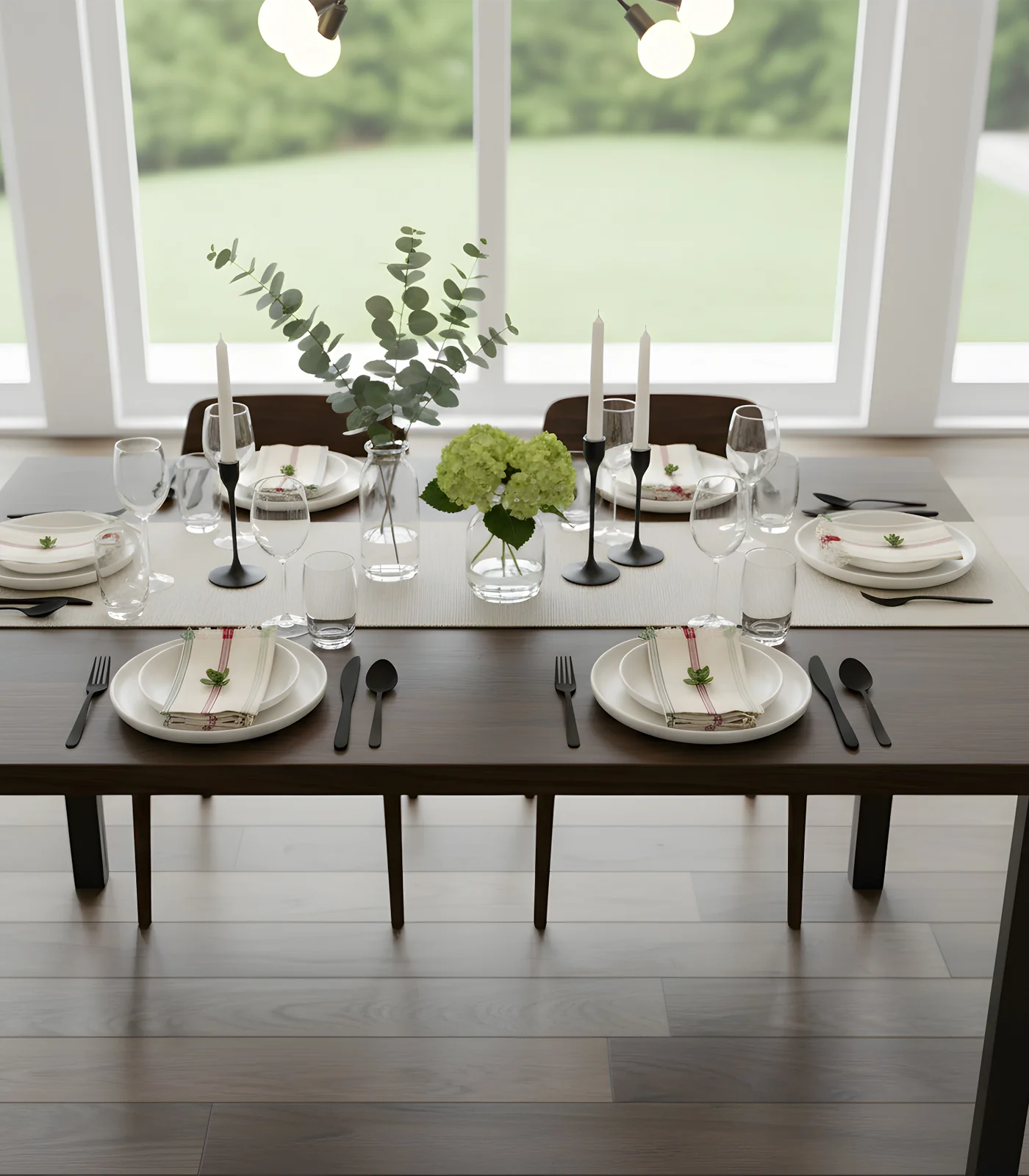 Organic Cotton Stripe Ribbed Placemat & Napkin Set (4 Pack Placemats + 4 Pack Napkins) - Image 7