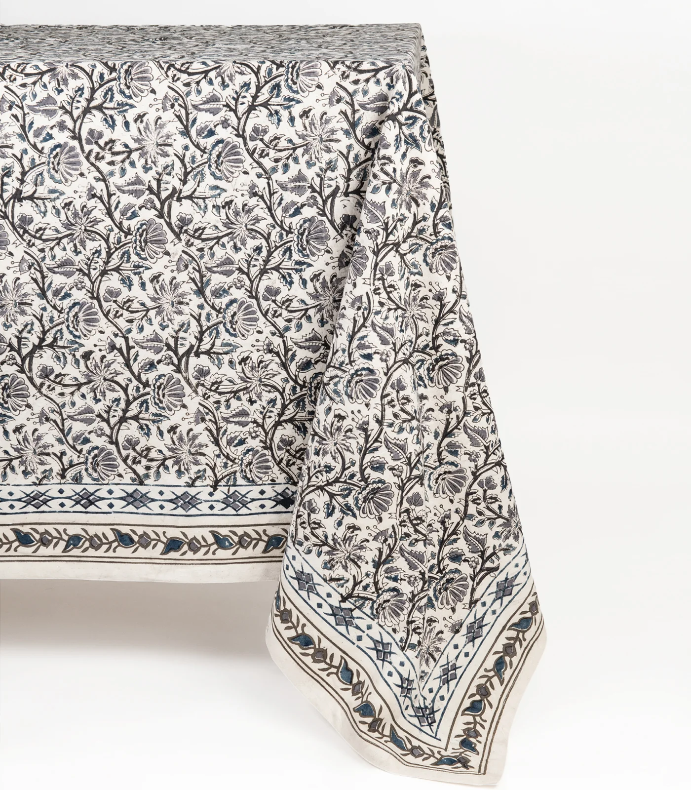Organic Cotton Tablecloth - Kalamkari Block Print - Image 4