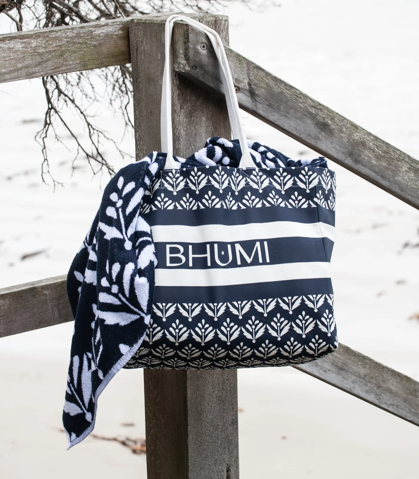 Organic Cotton Tote Bag - Navy - Image 6