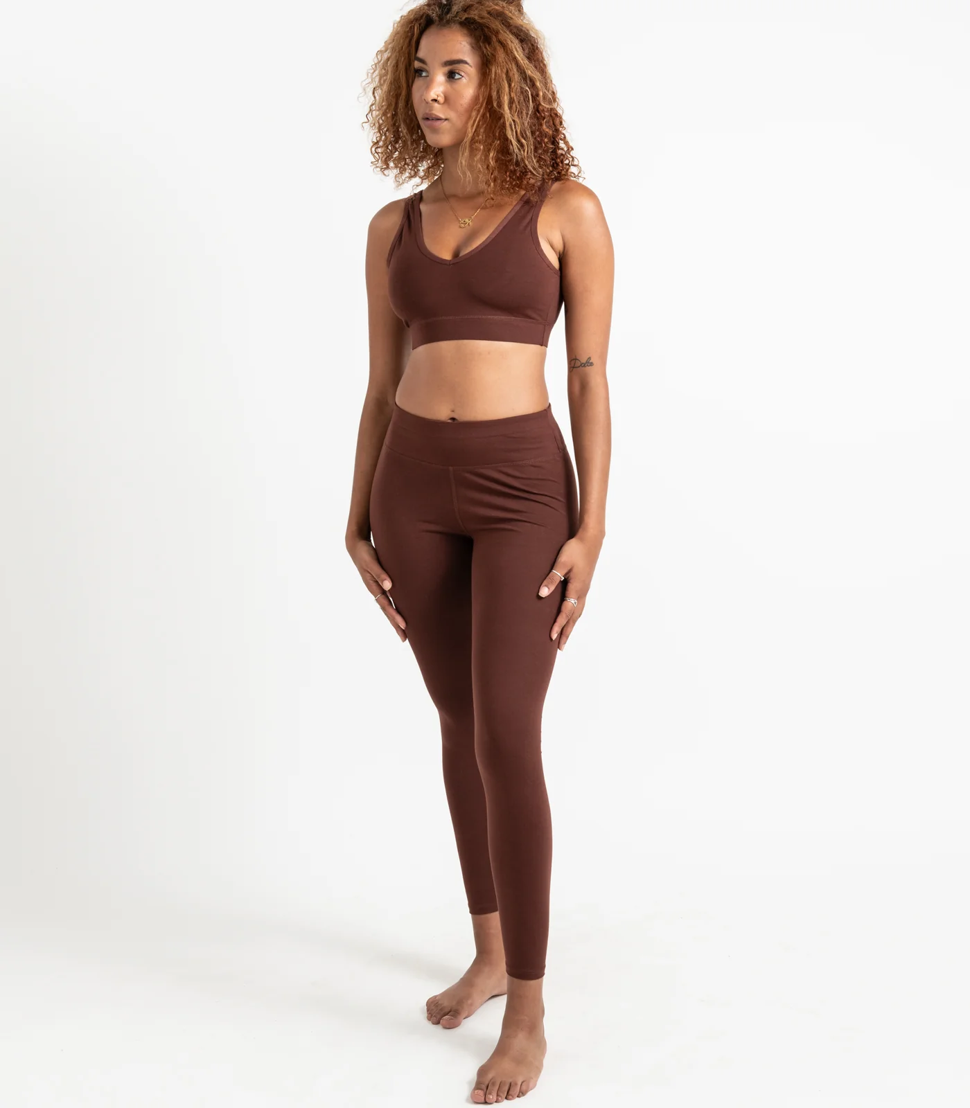 Organic Cotton V Neck Crop Top - Image 6
